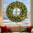 thumbnail image 2 of Costway 60” Large Artificial Christmas Wreath Set of 2 with 200 LED Lights 680 Branch Tips, 2 of 11