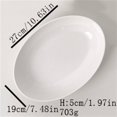 thumbnail image 2 of Oval Plate Salad Plate Dessert Curry Rice Plate Fish Plate Fruit Plate Dinner Kitchen Restaurant Cafe Room Plate White Oval Ceramic Plate, 2 of 7
