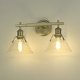 thumbnail image 5 of Yep by Golden Lighting Orwell 2-light Vanity in Brushed Champagne Brass and Clear Glass, 5 of 5