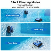 2026 Upgraded Cordless Robotic Pool Cleaner - Dual 180W Brushless Motors, IP68 Waterproof, Smart Navigation for In-Ground & Above-Ground Pools Wall & Waterline Climbing