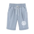 thumbnail image 1 of Mujeres Pantalones Cortos Casual, Cintura Elástica Día de la Independencia de la Impresión Pantalones Cortos con Cordón con Bolsillos para Verano Primavera de Uso Diario, Pantalones Cortos de Verano P, 1 of 4