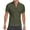 Short-Army Green, variant on Men's Short Sleeve Casual Fit Single Button Placket Plain Henley Top T Shirts,Navy