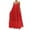 Red, variant on IROINNID Women's Sleeveless Halter Dress Round Neckline Casual Dress Pocket Loose Backless Big Swing Dress Strapless Solid Color Dress