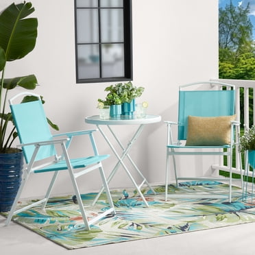 Mainstays Albany Lane 3-Piece Bistro Set, Aqua