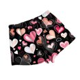 thumbnail image 4 of LWavelet Women's Gradient Heart Shorts Drawstring Waist Casual Summer Shorts Black L, 4 of 4
