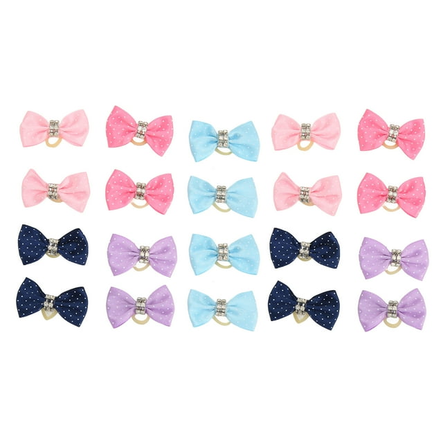 Lazos para el pelo de mascotas, 20 piezas Lazos para el pelo de mascotas Accesorios para el pelo de mascotas Lindos lazos para el pelo de cachorros Diseño de última generación