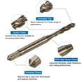 thumbnail image 3 of Uxcell Metric Spiral Flute Thread Taps M3 x 0.5 H2 HSS-CO Screw Threading Tap Tapping Tools, 3 of 5