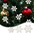 thumbnail image 7 of Resin Snowflake Decorations, Christmas Snowflake Ornaments, 50 Pieces White Plastic Snowflake Handicrafts For Party DIY Winter Crafts, 3 Sizes 1.5cm 2cm 2.5cm Durable Reusable Flat Back, 7 of 7