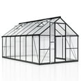 thumbnail image 7 of NETAJE 14'x8' Polycarbonate Greenhouse, Large Aluminum Walk-in Green House for Backyard, 7 of 7