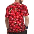 thumbnail image 3 of T Shirt For Men Red Cherries Print Sportswear Summer Sweet Fruit Aesthetic Hippie Tee Shirt For Men, 3 of 7