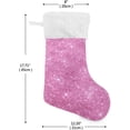 thumbnail image 2 of Coolnut 1 Pack Christmas Stockings 17.7 Inches Pearl Sequins Shiny Glitter Large Size Xmas Cable Stocking Gifts & Decorations for Family Holiday Xmas Party, 2 of 6