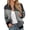 Black, variant on Varsity Color Block Cropped Jacket for Women, Baseball Collar Zip Up, Retro Chic Casual Outerwear, 1 Piece, XS-6XL, Plus Size Friendly