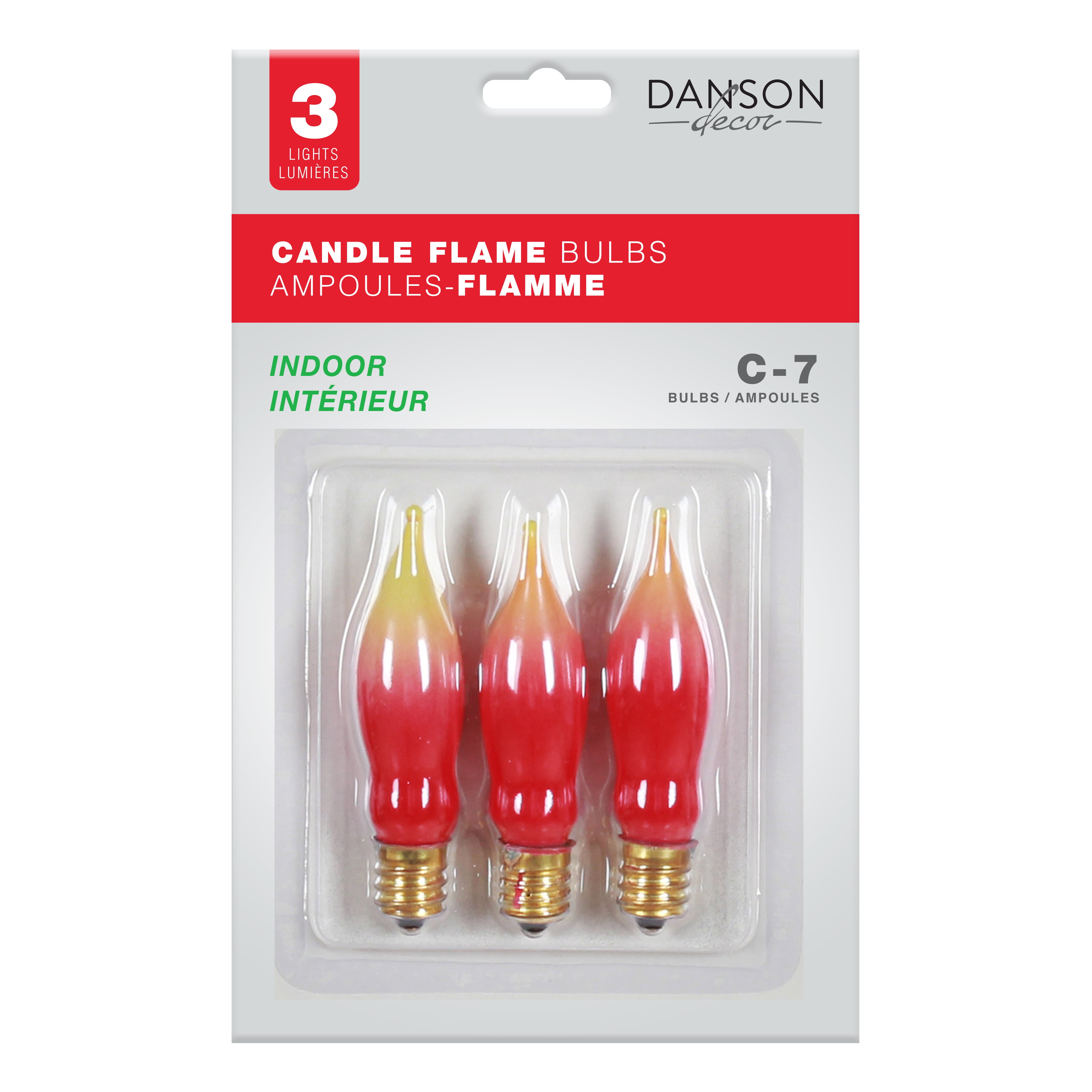 Holiday Time Set of 3 Candle Flame Bulbs, SET OF 3 CANDLE FLAME BULBS