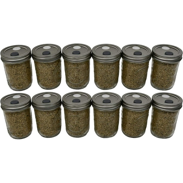 BRF Jars Brown Rice Flour Mushroom Substrate (12 Pack)