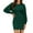Dark Green, variant on Kixjoy Red Sweater Dress for Women Long Sleeve Ribbed Plain Dress Fall Thermal Crewneck Sweater Dresses Fashion Silm Fit Women's Clothing, Wine S