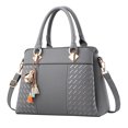 thumbnail image 2 of Sehao Womens Handbags Ladies Purse Satchel Shoulder Bags Roomy Fashion Tote Leather Bag Totes Grey One Size, 2 of 3