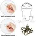 thumbnail image 3 of 12Pcs Ocean Theme Shower Curtain Rings Iron Shower Curtain Hooks Rings with Alloy Antique Bronze Animal Pendants Starfish Fishbone Octopus Metal Shower Rings Hooks, 3 of 8
