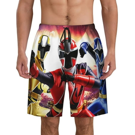 

Power Rangers Mens Beach Shorts Breathable Beach Surfing Beach Bathing Suits Pant