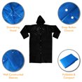 thumbnail image 2 of Unisex Adult Portable Raincoat Rain Poncho EVA Reusable with Hoods and Sleeves (Black, 1), 2 of 7