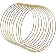 thumbnail image 1 of Metal Rings, 10 Pieces, 25 Cm , Gold-coated, Wire Rings For Handicrafts, For Winding Technology, Dream Catchers, Floristry, Wedding Wreaths, Hoops, 1 of 5