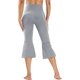 thumbnail image 3 of MKLEKYY Leggings deportivos para mujer, pantalones capri de pierna ancha, pantalones de yoga deportivos casuales con bolsillos, pantalones acampanados de ocio, 3 of 4