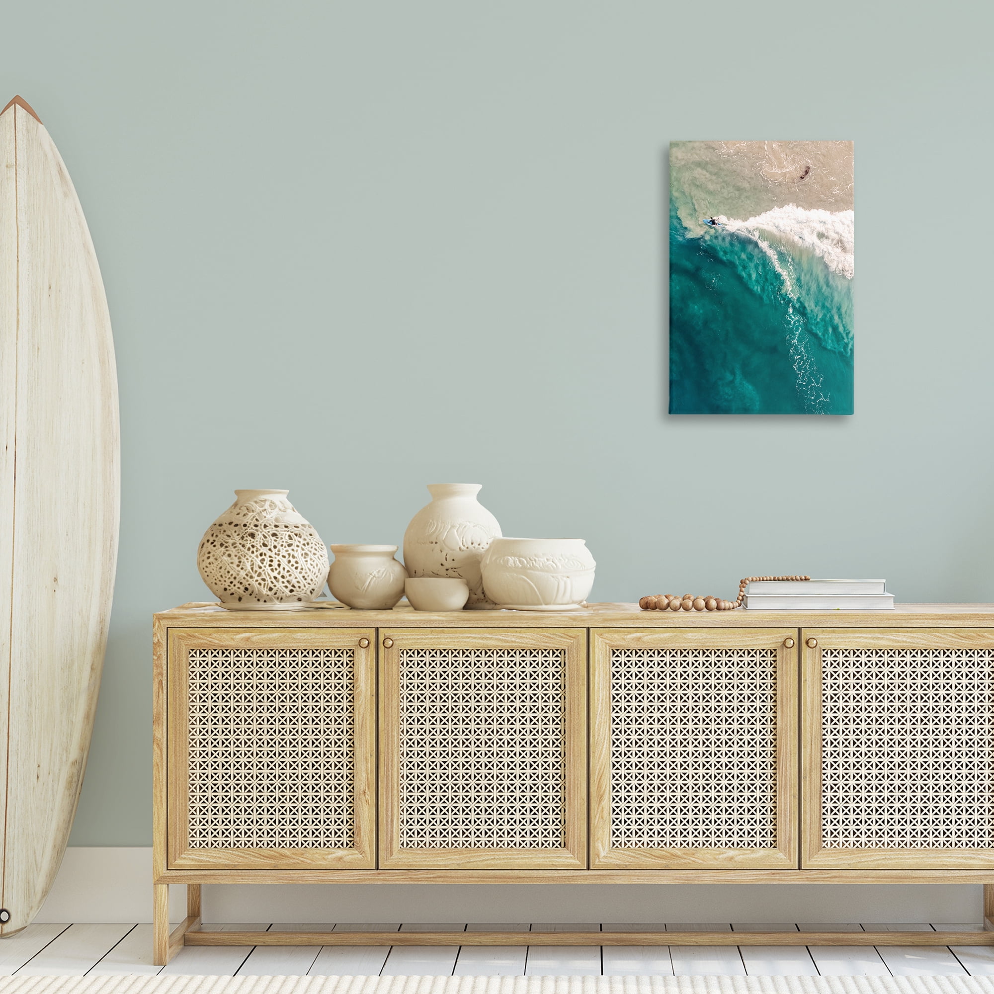 Stupell Industries Surfing Clear Waters Nautical & Beach Photography Wrapped Canvas Art Print Wall Art, 20 x 30