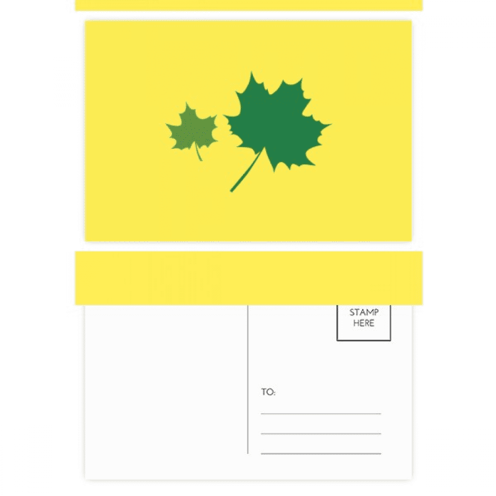 grenn maple vectorgraph postcard set birthday mailing thanks greeting card
