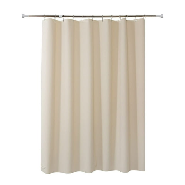 Luxurious Beige Shower Curtain, Heavy Duty EVA Material with Weighted Stones, Rustproof Metal Grommets for Easy Hanging, Machine Washable at 30°C, 180 x 180CM