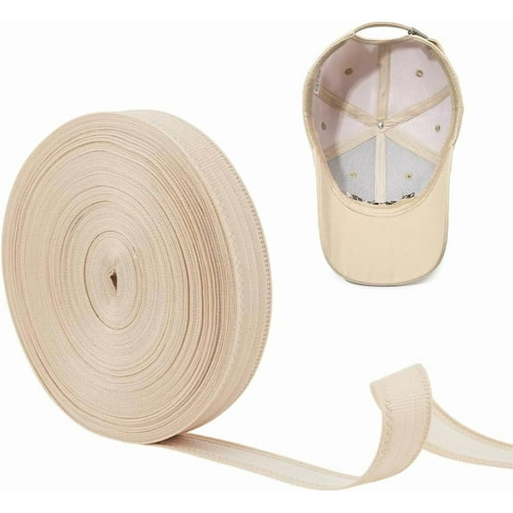 32.8Yards Golf Hat Sweat Liner Hat Sweat Band Absorbent Sweat Pads Polyester Hat Size Reducer Liner