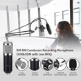 thumbnail image 2 of BM800 Professional Condenser Microphone Podcast Live Broadcast Equipment USB MIC Microfone Set Studio Mic with Arm Stand Music Recording Equipment for Studio Live Recording and Broadcasti, 2 of 7