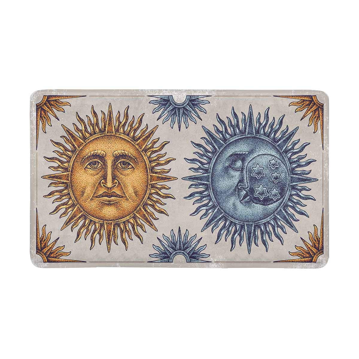 Pop Sun And Moon Doormat Non Slip Indoor And Outdoor Door Mat