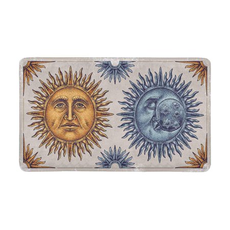 Pop Sun And Moon Doormat Non Slip Indoor And Outdoor Door Mat