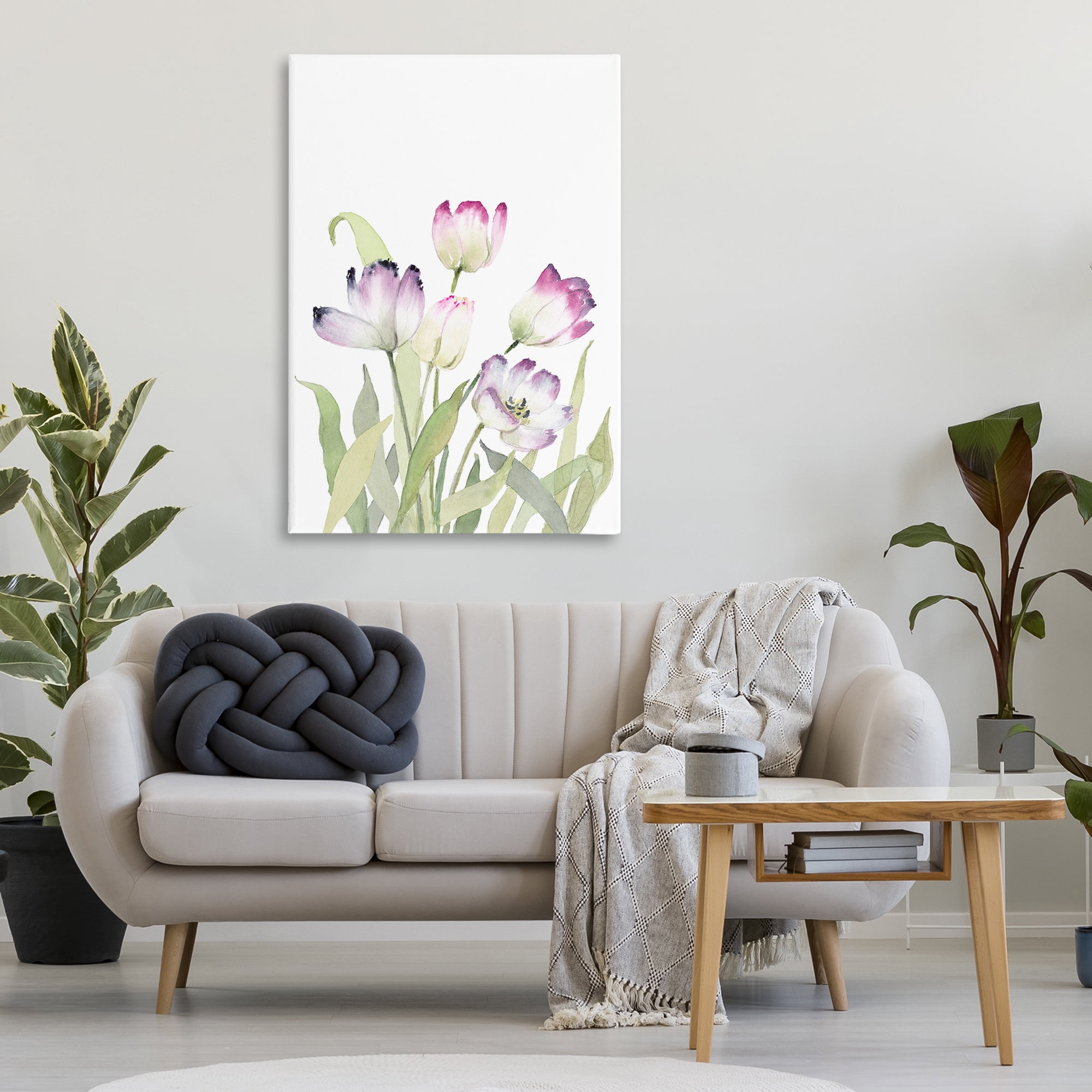 Stupell Industries Fresh Garden Tulips Botanical & Floral Painting Gallery Wrapped Canvas Art Print Wall Art, 30 x 45