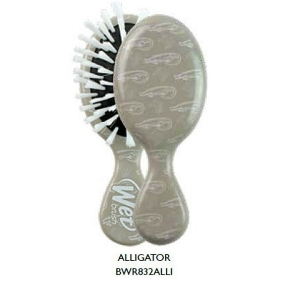 Wet Brush Hair Brush Detangler- Baby Brush Detangling Knots Snag-Free, Anti-Static Brush Intelliflex Bristles No Pain Split-Ends & Hair Breakage, Alligator Print, Ash,Standard