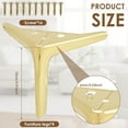 thumbnail image 3 of AEVXKHI 4PCS 6 Inch Metal Furniture Leg, Cold Rolled Steel Triangle Sofa Feet Rustproof Couch Chair Feet, Modern Cabinet Chair Leg with Screws for Furniture Sofa Couch Table, 3 of 10