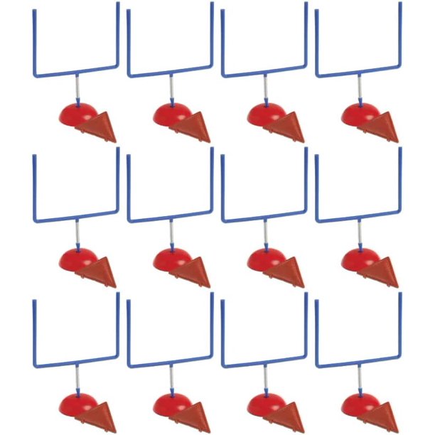 Set of 12 Mini Tabletop Finger Flick Football Game Soft Realistic