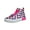 Light Pink, variant on Disney Lilo & Stitch Girls Sneakers, Mid Top Lace Up Printed Stitch Shoes Light Pink – 11