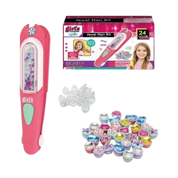 Sinyiin Kids Hair Gem Crafting Kits Creative Jewelry Parent Child Activity Party Supply