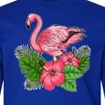 thumbnail image 4 of Inktastic Flamingo with Tropical Flowers Long Sleeve Youth T-Shirt, 4 of 5