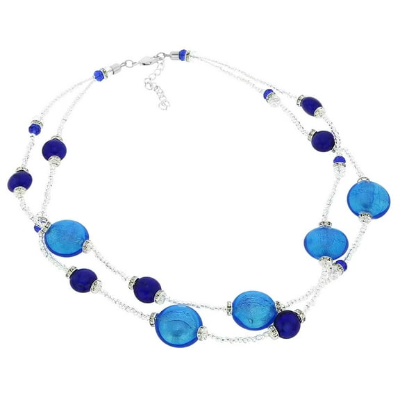 GlassOfVenice Murano Glass Adelina Necklace - Blue