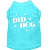 Pet Dog Cat Shirt Screen Printed, "Bed Hog"