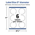 thumbnail image 6 of Avery Removable Round Labels, 3" Diameter, 600ct, 6 of 10