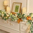 thumbnail image 5 of Fall Decor,Fall Garland for Mantel, 6 FT Fall Garland with Light, Lighted Autumn Garlands with Faux Lamb's Ear & Pumpkins, Thanksgiving Table Centerpiece, Fall Decorations for Home Porch Fireplace, 5 of 9