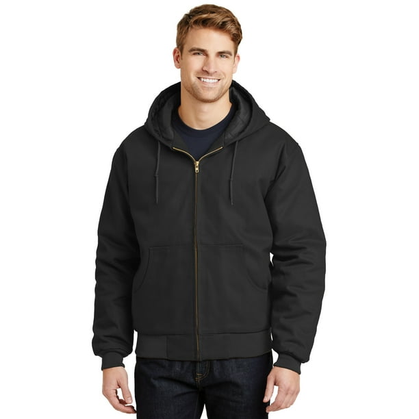 CornerStone Duck Cloth Hooded Work Jacket-3XL (Black) - Walmart.com