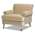 thumbnail image 3 of Jennifer Taylor Home Alana 38" Lawson Large Living Room Accent Arm Chair with Metal Casters, Fawn Brown, 3 of 9