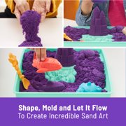 Kinetic Sand Sandbox Set Purple Sand, Tools & Storage