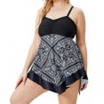 thumbnail image 6 of LoyisViDion Women'S Swimsuit Clearance Women'S Plus Size Swimsuits Ruched Tummy Control Bathing Suit Swimwear Bikini Black XXXL, 6 of 7