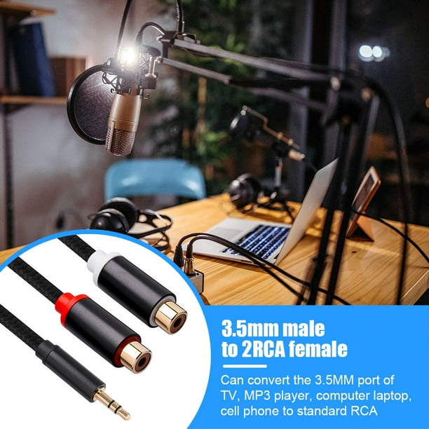 Cable de Audio auxiliar Estéreo Y Divisor adaptador de 3 Metros Ehuebsd