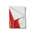 thumbnail image 2 of Autumn Soft Flannel Fleece Throw Blanket, Low Poly Maple Leaf Design in Warm Colors on Off White Background, Cozy Plush for Indoor and Outdoor Use, 70" x 90", Burnt Orange Off White, by Ambesonne, 2 of 6