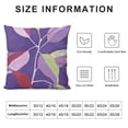 thumbnail image 5 of BANET  Floral Throw Pillow Cushion Case , Abstract Botanical Look Design of Modern Leafy Plant Ornament Pastel Print, Modern Accent Double-Sided Digital Printing, Ruby Violet and Rose 12x12in, 5 of 5